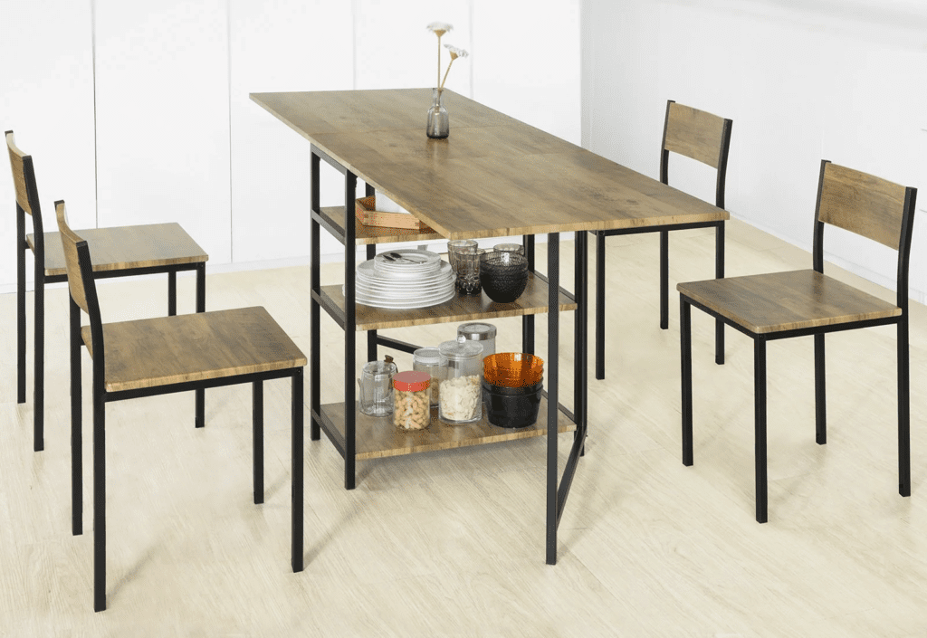 Et minimalistisk og pladsbesparende spisebord
