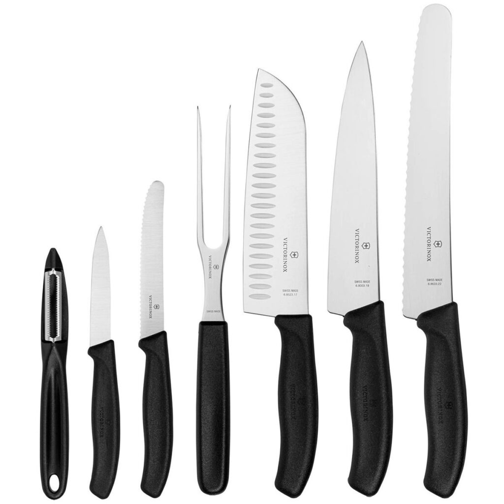 Swiss Classic - Flot sæt med både knive, stegegaffel og skræller