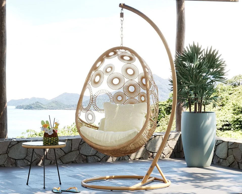 Ibiza - Dekorativ hængestol i boho stil
