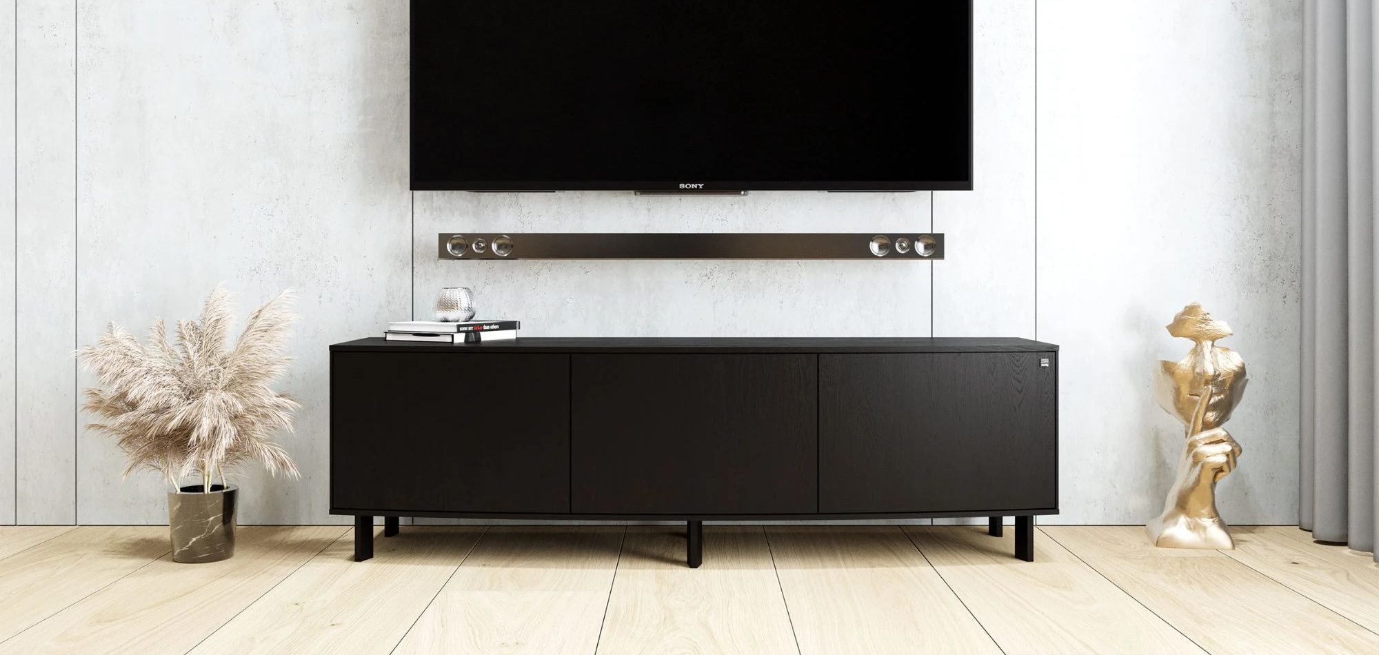 Skovby 411 - Funktionelt TV bord i minimalistisk dansk design
